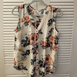 Maurices Floral Sleeveless Blouse - Large